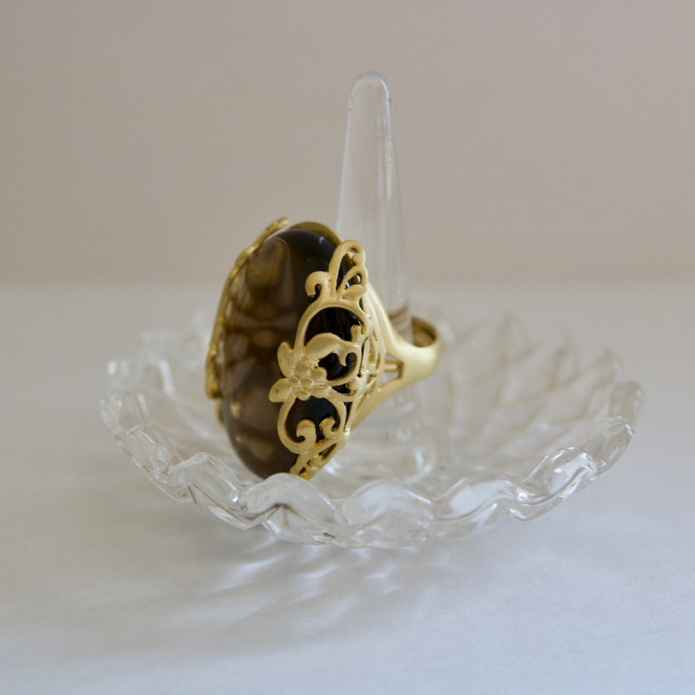 Glow by Sheila Fajl Smoky Quartz 18K Gold Ring